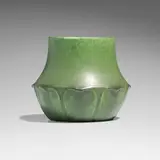 Vase with leaves by Ruth Erickson for Grueby Faience Company, sold Mar 2026