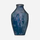 Pewabic Pottery, Tall vase, 1915-30, iridescent-glazed earthenware