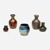 Pewabic Pottery, Collection of five miniature vases