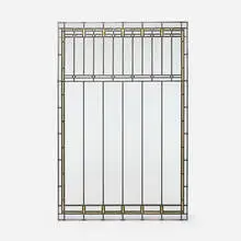 Frank Lloyd Wright, Window from the Francis W. Little House, Peoria, Illinois, c. 1902, clear and white opaque glass, zinc came, gold leaf