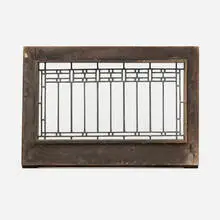Frank Lloyd Wright, Carriage house window from the first Francis W. Little House, Peoria, Illinois, c. 1902, clear glass, zinc came
