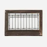 Frank Lloyd Wright, Carriage house window from the first Francis W. Little House, Peoria, Illinois, c. 1902, clear glass, zinc came