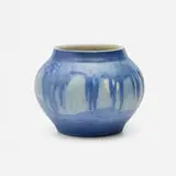 Scenic vase with live oaks, Spanish moss and full moon by Sadie Irvine for Newcomb College Pottery, sold Dec 2025