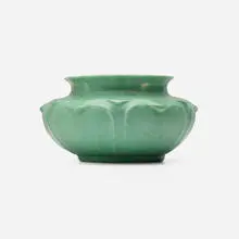 Vase with overlapping leaves by Ruth Erickson, sold Dec 2025