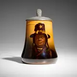 Standard Glaze Native American portrait stein by Robert Bruce Horsfall for Rookwood Pottery, sold Dec 2025