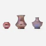 Pewabic Pottery, Collection of three vases