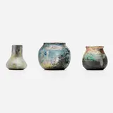 Pewabic Pottery, Collection of three vases