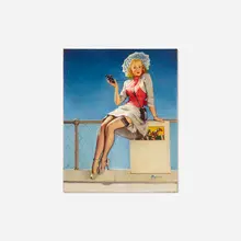 Gil Elvgren, On the Right Track (My Money Goes Faster than the Horses), 1949, oil on canvas