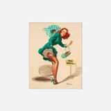 Gil Elvgren, Did Someone Whistle?, 1947, oil on canvas