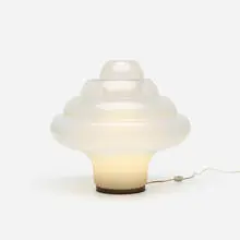 table lamp, model LT305 by Carlo Nason, c. 1969, glass, brass, sold Jul 2017
