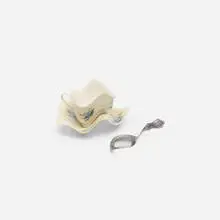 Robert Lazzarini, Teacup, 2003, glazed porcelain, stainless steel