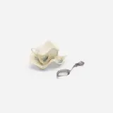 Robert Lazzarini, Teacup, 2003, glazed porcelain, stainless steel
