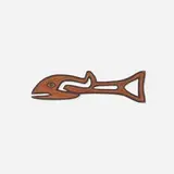 Native American, fish carving, carved and hand-painted wood