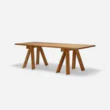 Paul Discoe, Trestle table, c. 2010, elm, cypress