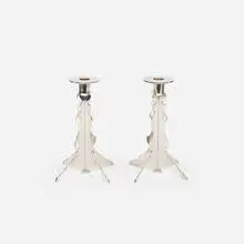 candlesticks, pair by Robert Venturi with Denise Scott Brown, 1985-86, silver-plated brass, sold Jul 2017