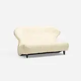 Annie Hiéronimus, Femina Body settee, 1994, sheepskin, lacquered wood