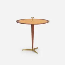 occasional table, model 4856 by Edward Wormley, 1948, walnut, birch, brass, sold Jul 2017