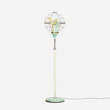San Giorgio, Zodiaco floor fan, c. 1955, enameled steel, chrome-plated steel, enameled aluminum, plastic