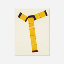 Untitled by Lyman Emmet Kipp, Jr., 1988, rolled printer's ink on paper, sold Jul 2017