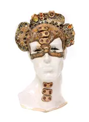Kobron, Untitled, b.1970) Head ceramic sculpture