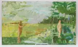Pamela Chard, Untitled, unframed; an oil on board of the artist's studio and two oils of flowers (4) .