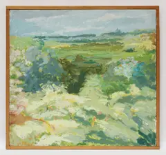 Untitled by Pamela Chard, oil on board 51 x 53cm; and three further landscapes (4) ., sold Nov 2020