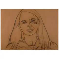 Alex Katz, Elise, 1986, charcoal and graphite on paper
