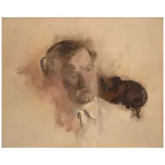 Larry Rivers, Portrait of a Man (John Bernard Myers), 1953-1954, oil on canvas