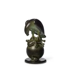 Tom Otterness, Small Taxpayer and Eagle (Head Down), 1998, bronze with green patina