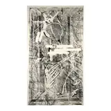 Kika Karadi, Untitled (OPM No. 8), 2014, oil-based ink on lead-primed Belgian portrait linen