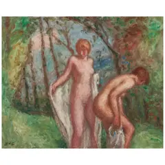 Georges d'Espagnat, Deux baigneuses, circa 1920, oil on canvas