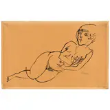 George Grosz, Liegender Weiblicher Akt, 1915, reed pen and India ink on paper