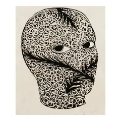 ¿Tranquila? by Belkis Ayón, 1999, linocut on paper, offered Jul 2026