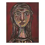 René Portocarrero, Mujer, 1955, oil on canvas
