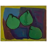 Francisco Bores, Trois poires vertes, 1945, oil on canvas