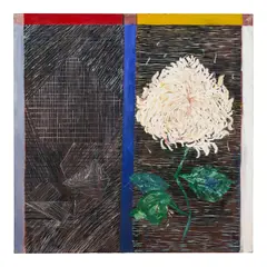 Pat Steir, Drawing Lesson in Black, circa 1983, oil on canvas