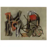 Fritz Winter, Stein v. Erde, 1953, oil and gouache on paper