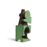 Mel Kendrick, Untitled, 2004, ebonized wood with green Japan color