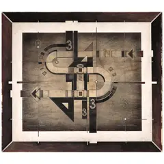 Robert Michel, Anti-stillben Mit 3 Ecken, 1923, gouache, brush and pen and India ink, wash and pencil on paper collage on board