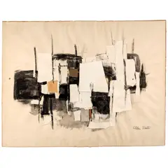 Esteban Vicente, Untitled, 1955, paper collage, gouache and charcoal on paper