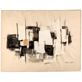 Esteban Vicente, Untitled, 1955, paper collage, gouache and charcoal on paper