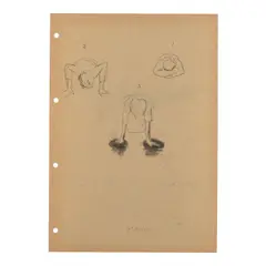 Helena Almeida, Untitled, 1998, ink and charcoal on paper (double-sided)