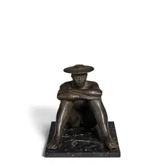 Pastorcillo by Francisco Zúñiga, 1975, bronze with dark brown patina, sold Jul 2026