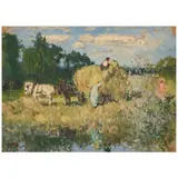 Pierre Eugène Montézin, Les faneurs, circa 1935-1940, oil on paper laid down on canvas