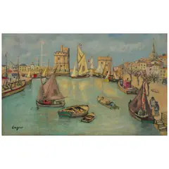 Celso Lagar Arroyo, Le Port de la Rochelle, oil on canvas