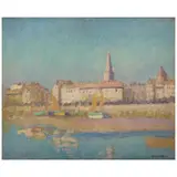 André Barbier, Port de Plaisance de la Rochelle, oil on canvas