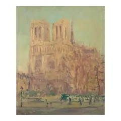 André Barbier, Notre Dame de Paris, oil on canvas