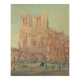 André Barbier, Notre Dame de Paris, oil on canvas