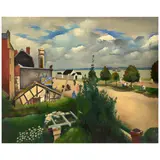 Paul-Elie Gernez, Le boulevard et la terrace, 1947, oil on canvas