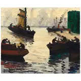 Luz y Sombra by Benito Quinquela Martín, 1950, oil on board, sold Jul 2026
